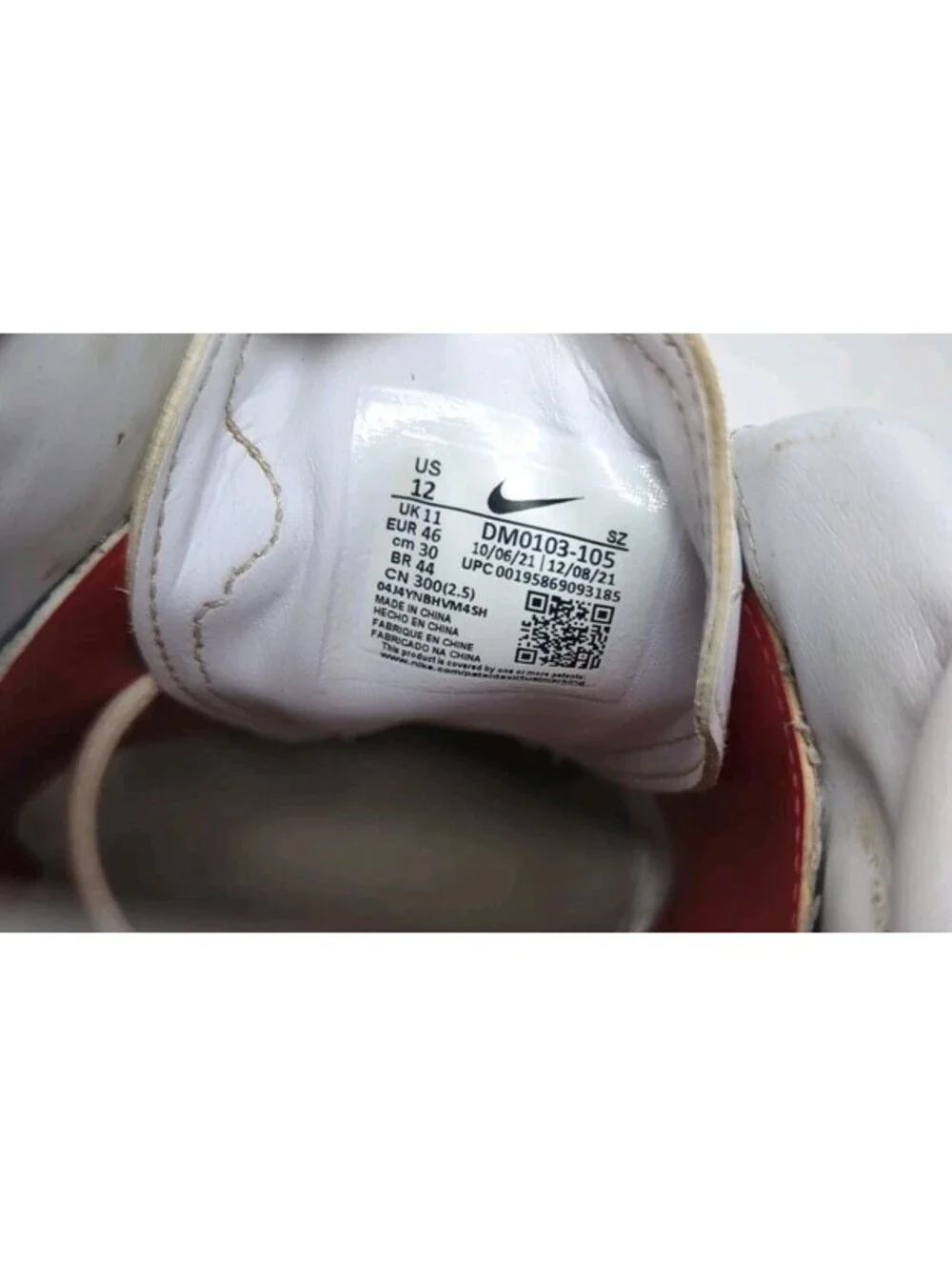 Nike Air Jordan ADG 4 Mens 12 46 Golf Shoes White Fire Red DM0103-105 Cleat Worn